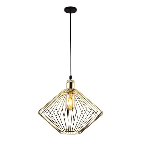 PENDENTE NEST D 30CM X 26CM  1XE27 127V / 220V DOURADO