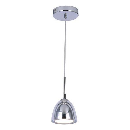 PENDENTE OBI D 11CM X 10CM  1XG9 127V / 220V CROMADO E TRANSP