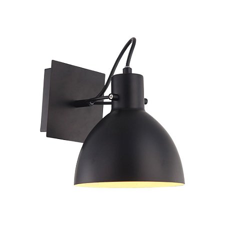 ARANDELA HAUS 16CM X 21,5CM X 19CM  1XE27 127V / 220V PRETO