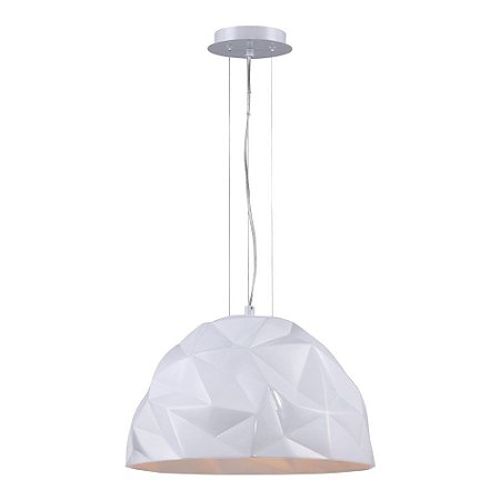 PENDENTE ZONE D 40CM X 25CM  1XE27 127V / 220V BRANCO