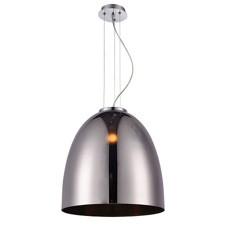PENDENTE SONG D 33CM X 34CM  1XE27 127V / 220V CROMADO