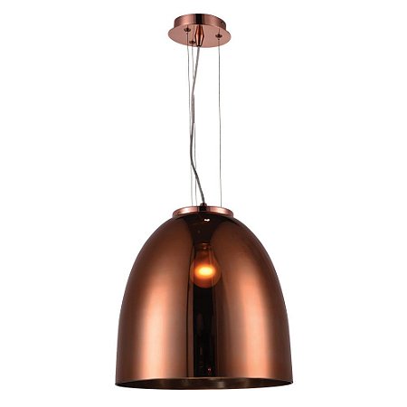 PENDENTE SONG D 30CM X 34CM  1XE27 127V / 220V COBRE