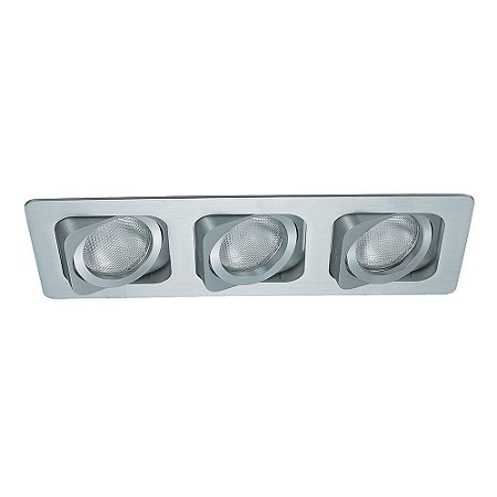 SPOT DE EMBUTIR MONET 13CM X 35CM X 3CM  3XE27 127V / 220V BRANCO