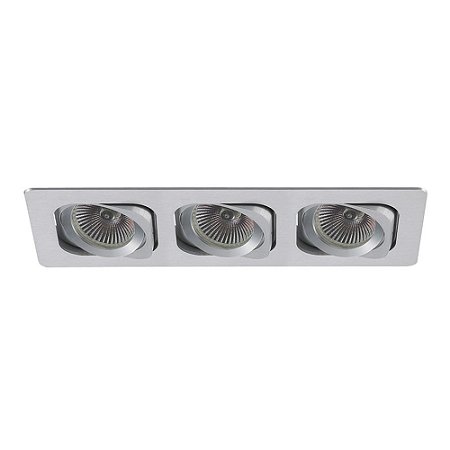 SPOT DE EMBUTIR MONET 13CM X 35CM X 3CM  3XE27 127V / 220V ESCOVADO