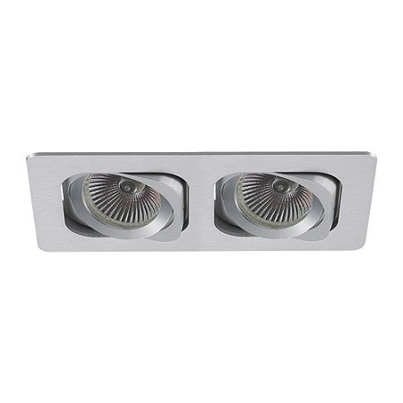 SPOT DE EMBUTIR MONET 13CM X 24CM X 2,5CM  2XE27 127V / 220V ESCOVADO