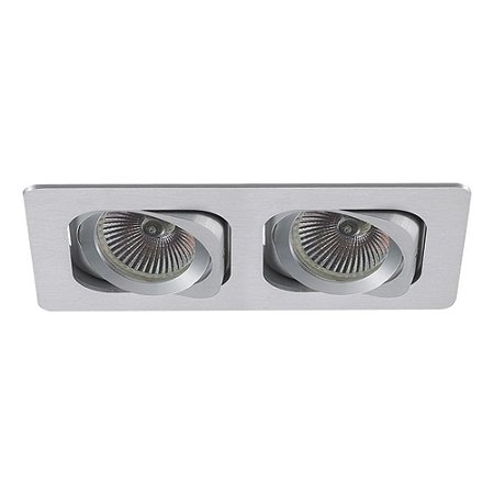 SPOT DE EMBUTIR MONET 9,5CM X 17,5CM X 2,5CM  2XGU10 127V / 220V ESCOVADO