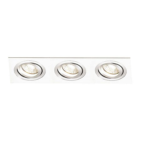 SPOT DE EMBUTIR ECCO 12CM X 36CM X 4CM  3XGU10 127V / 220V BRANCO