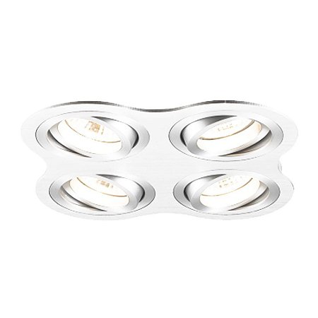 SPOT DE EMBUTIR OUSE 17,2CM X 17,2CM X 5,8CM  4XGU10 127V / 220V BRANCO