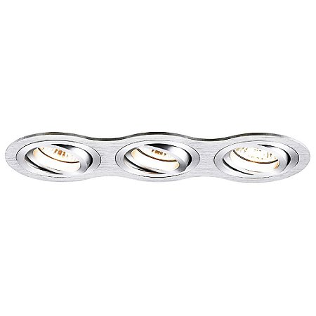 SPOT DE EMBUTIR OUSE 9CM X 5,8CM X 25,4CM  3XGU10 127V / 220V ESCOVADO