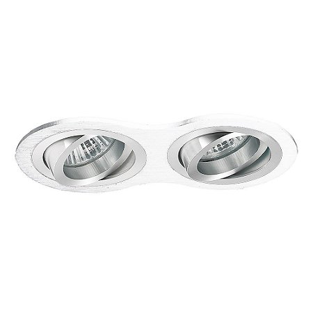 SPOT DE EMBUTIR OUSE 9CM X 17CM X 2,5CM  2XGU10 127V / 220V BRANCO