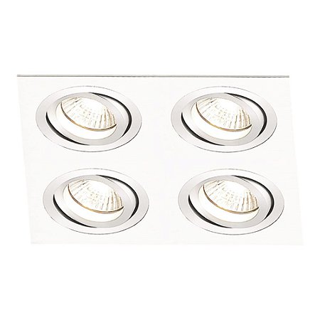 SPOT DE EMBUTIR ECCO 34CM X 34CM X 12CM  4XE27 127V / 220V BRANCO