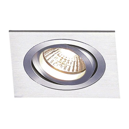 SPOT DE EMBUTIR ECCO 17CM X 17CM X 5CM  1XE27 127V / 220V PRATA