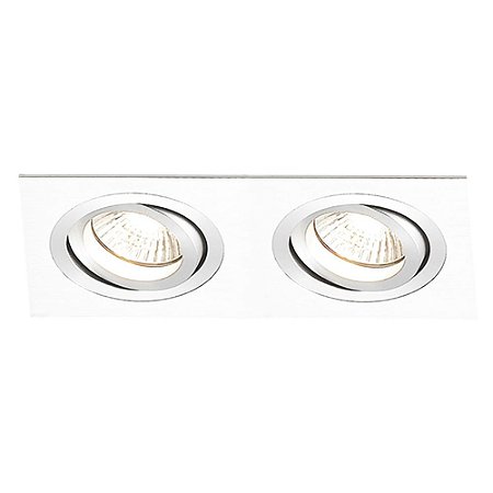 SPOT DE EMBUTIR ECCO 12CM X 24CM X 2,5CM  2XE27 127V / 220V BRANCO