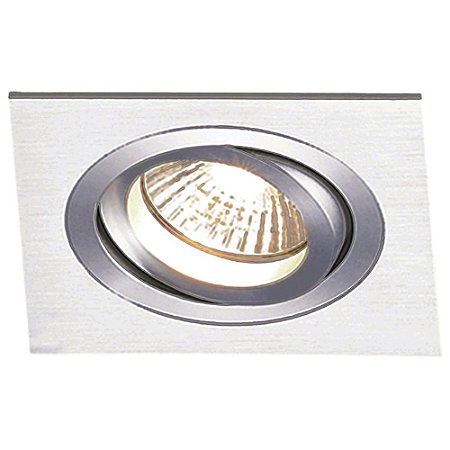 SPOT DE EMBUTIR ECCO 17CM X 17CM X 5CM  1XGU10 127V / 220V PRATA