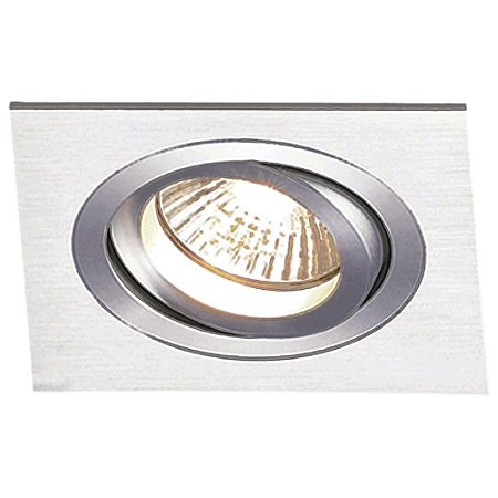 SPOT DE EMBUTIR ECCO 7,5CM X 7,5CM X 3CM  1XGU10 127V / 220V PRATA