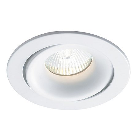 SPOT DE EMBUTIR LUNA D 13CM X 4,5CM  1XGU10 127V / 220V BRANCO