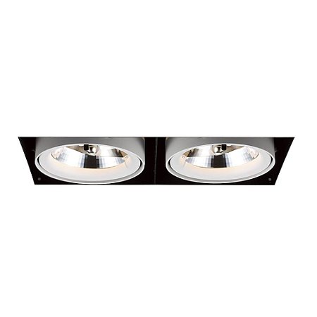 SPOT DE EMBUTIR ARKITEK 14,5CM X 29,5CM X 12CM  1XGU10 127V / 220V PRETO