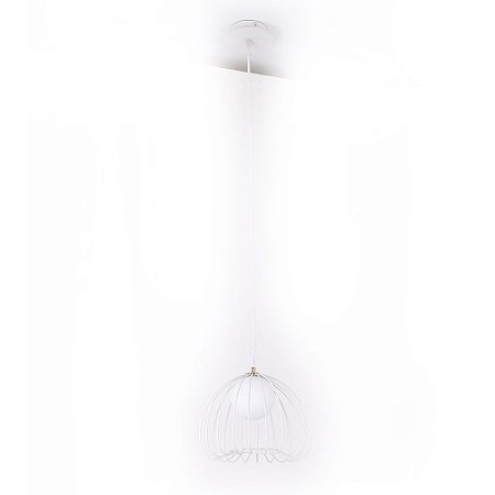PENDENTE LAMP D 50CM X 41CM  1XG9 127V / 220V BRANCO