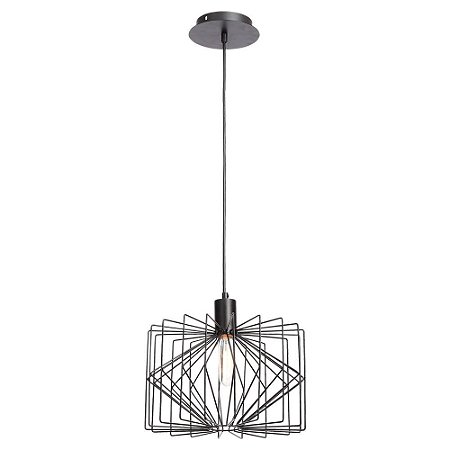 PENDENTE KUHI D 32CM X 28,5CM  1XE27 127V / 220V PRETO