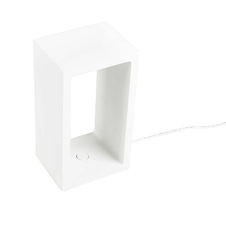 ABAJUR ALUMINIO 10CM X 8CM X 18CM  1 X LED 5W 127V / 220V BRANCO