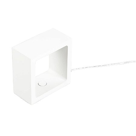 ABAJUR ALUMINIO 10CM X 5CM X 10CM  1 X LED 5W 127V / 220V BRANCO