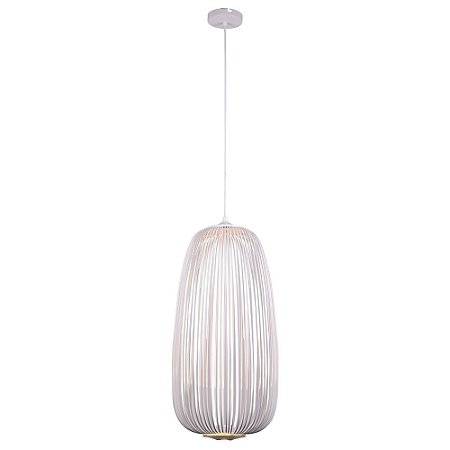 PENDENTE ARAL BRANCO   (D)33CM (A)70CM  2X4W 3000K 900LM
