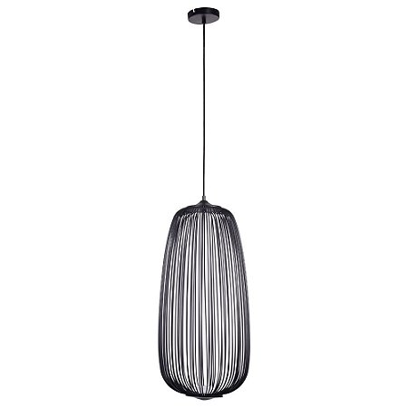 PENDENTE ARAL PRETO   (D)33CM (A)70CM  2X4W 3000K 900LM