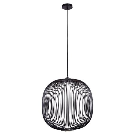PENDENTE ARAL PRETO   (D)53CM (A)55CM  2X4W 3000K 900LM
