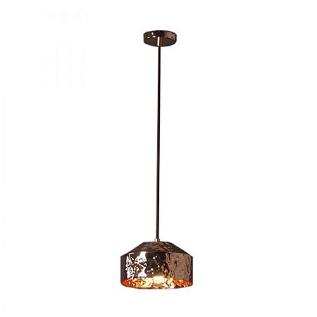 PENDENTE BRASS D 24CM X 15CM  1XE27 127V / 220V COBRE