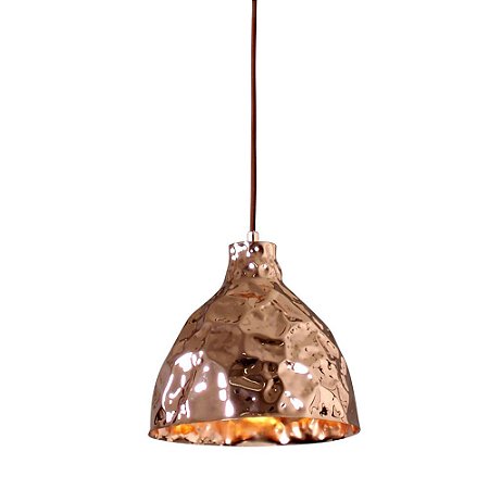 PENDENTE BRASS D 25CM X 25CM  1XE27 127V / 220V COBRE