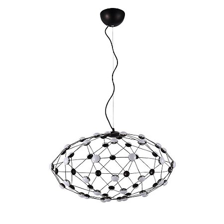 PENDENTE ELLIPSIS D 72CM X 40CM  60 X LED 0,45W PRETO