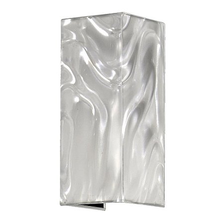 ARANDELA METAL E ACETATO 12CM X 12CM X 30CM  1XE27 127V / 220V BRANCO