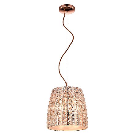 PENDENTE VIENNA D 25CM X 26CM  3XG9 127V / 220V COBRE E TRANSP