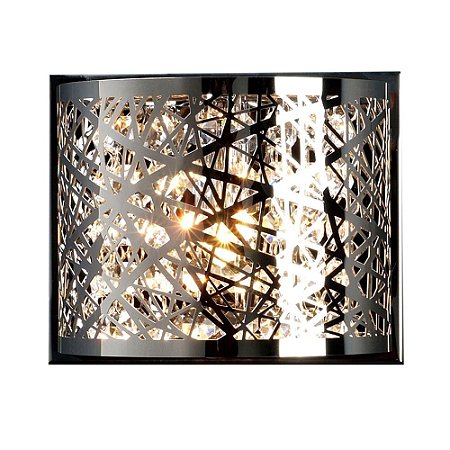 ARANDELA VIVACE 10CM X 16CM X 13CM  1XG9 127V / 220V CROMADO E TRANSP