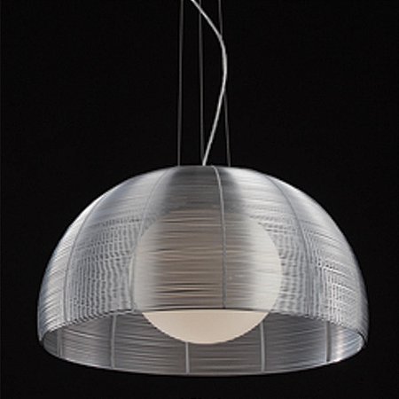 PENDENTE WIRE D 42CM X 24CM  1XE27 127V / 220V CROMADO E PRATA