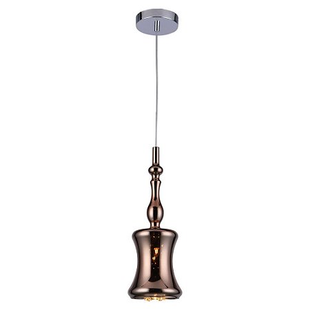 PENDENTE LUCCE D 14CM X 40CM  1 X G9 40W CROMADO , COBRE E TRANSP