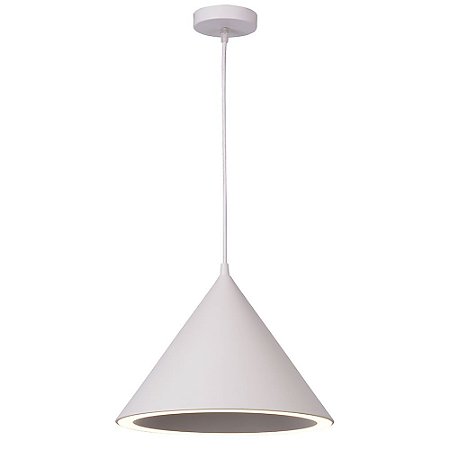 PENDENTE HAT D 20CM X 17CM  1 X LED 11W 127V / 220V BRANCO