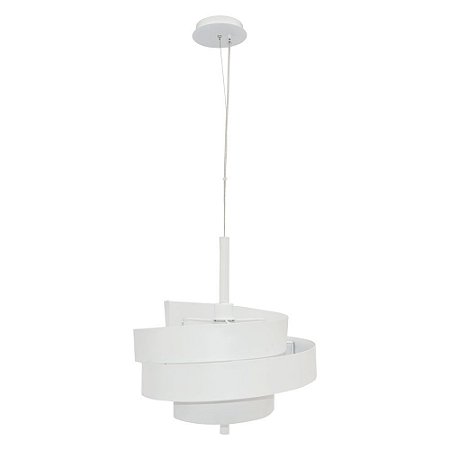 PENDENTE SPIROS D 48CM X 48CM  1XE27 127V / 220V BRANCO