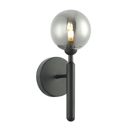 ARANDELA ABAPORU PRETO E FUME (C)16CM (L)12CM (A)32CM  1XG9 25W