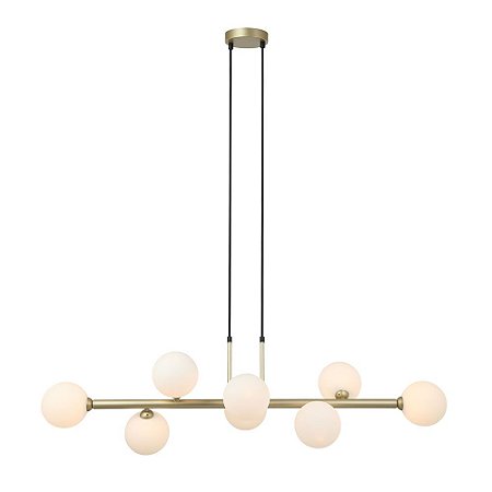 PENDENTE ABAPORU DOURADO E BRANCO (C)107CM (L)30CM (A)23CM  8XG9 200W