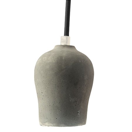 PENDENTE HOLDER D 9CM X 11CM  1XE27 127V / 220V CINZA E CROMADO