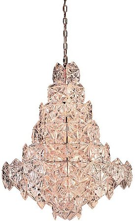 LUSTRE ZARA D 60CM X 76CM  12XE14 127V / 220V COBRE E TRANSP