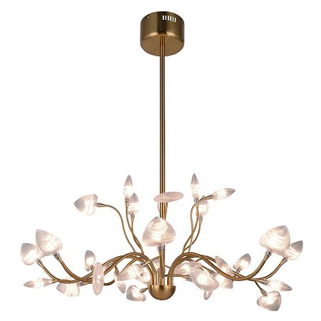 PENDENTE TSUKI D 82CM X 40CM  32 X LED 48W BRONZE E TRANSP