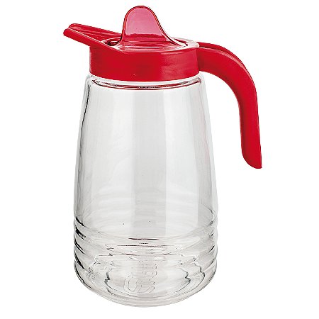 JARRA DE VIDRO PARA SUCO 1,5 L VERMELHA