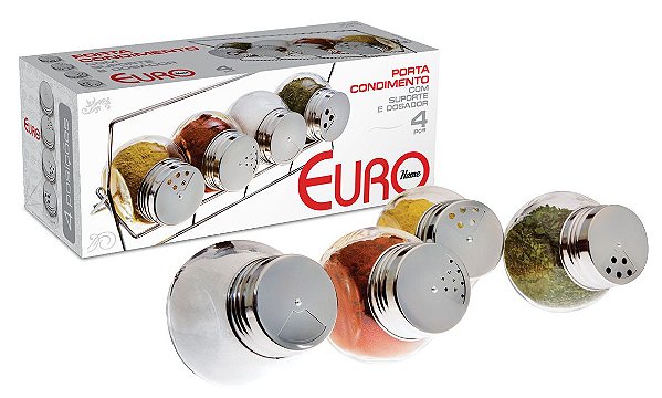 PORTA CONDIMENTOS BUBBLE COM SUPORTE 4 PC.