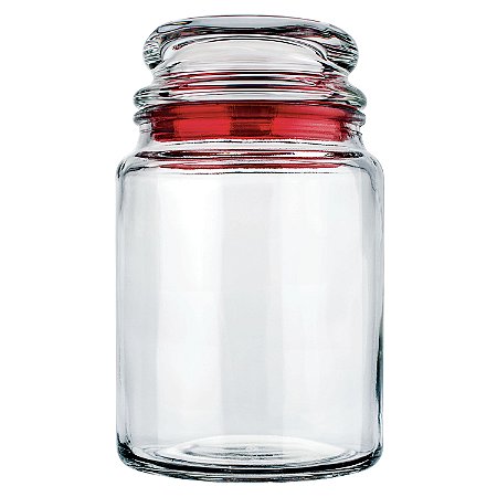 POTE DE VIDRO MULTIUSO 750 ML VERMELHO