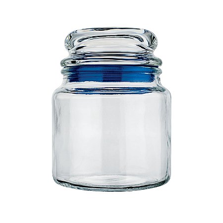 POTE DE VIDRO MULTIUSO 560 ML AZUL