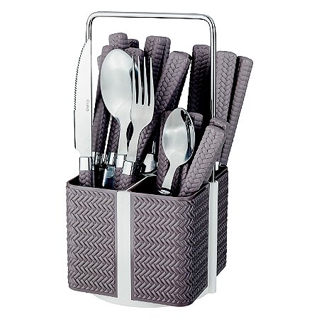 CJ. DE TALHERES VARANDA GOURMET RATTAN 24 PC. FENDI