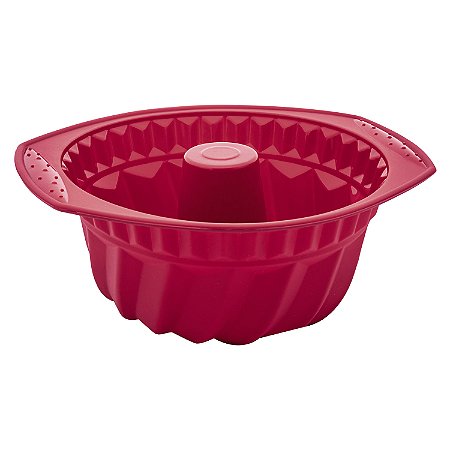 FORMA PARA BOLO DE SILICONE VERMELHA