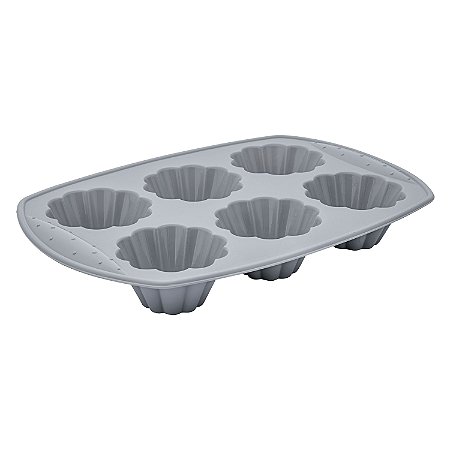 FORMA PARA 6 MINI BOLOS DECORADOS DE SILICONE CINZA